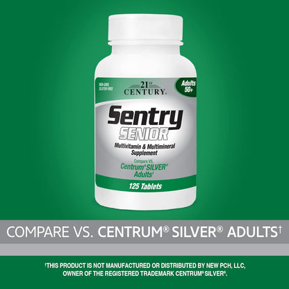 21st Century Sentry Senior Tablets, 125 Count