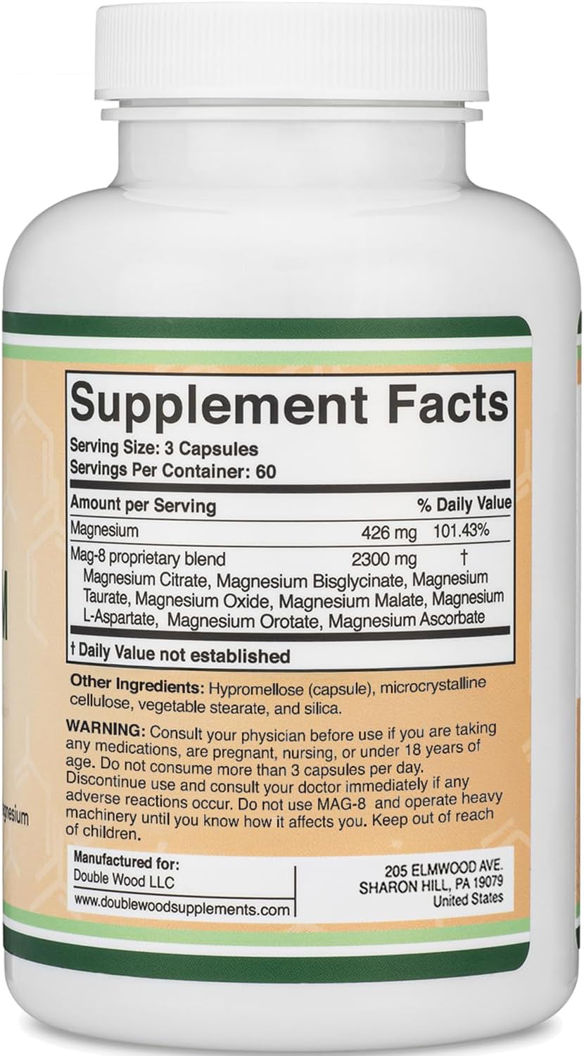 Double Wood Magnesium Complex 2300 mg, 180 Capsules