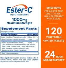 Ester-C Vitamin C, Immune Support Tablets, 1000 Mg, 120 Ct Ester-C