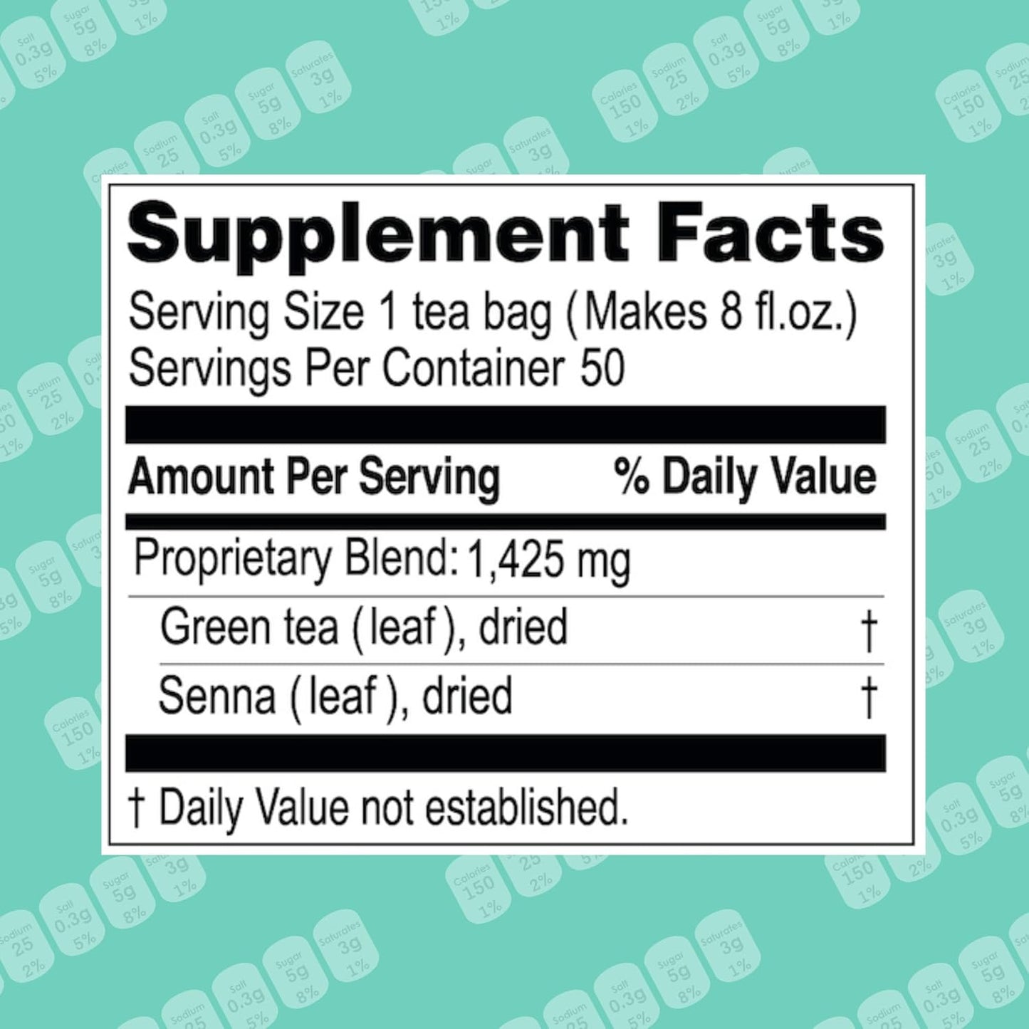 Hyleys Slim Tea Weight Loss Herbal Supplement with Goji Berry - 50 Tea Bags