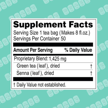 Hyleys Slim Tea Weight Loss Herbal Supplement with Goji Berry - 50 Tea Bags