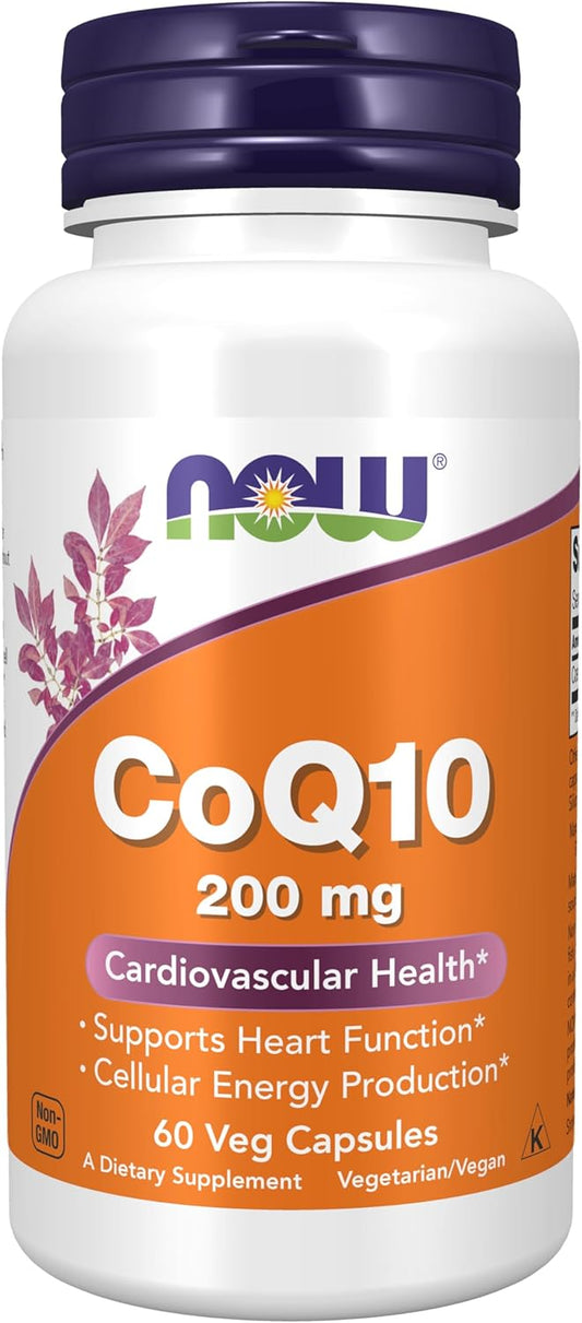 NOW Foods Supplements, CoQ10, 200 mg, 60 Veg Capsules