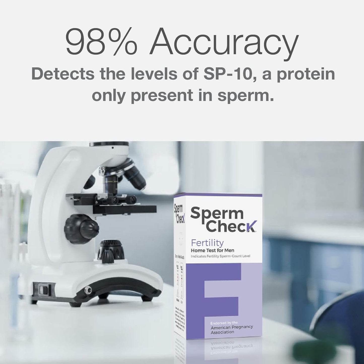 Spermcheck Fertility Home Test Kit for Men- Shows Normal or Low Sperm Count- Easy to Read Results-Convenient, Accurate, Private