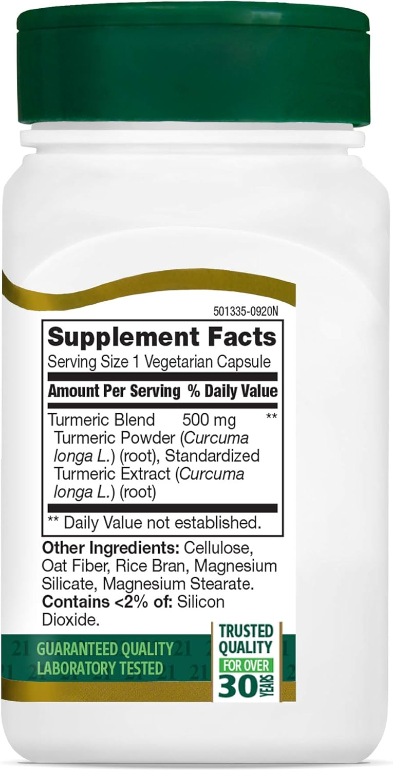 21st Century Turmeric Complex Vegetarian Capsules, 60 Count