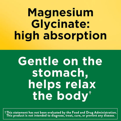 Nature Made Magnesium Glycinate 200 mg per Serving 60 Magnesium Capsules