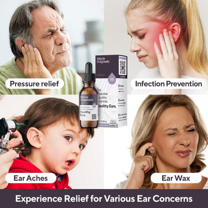 Organic Ear Oil for Ear Infections All Natural Eardrops for Infection Prevention Swimmer's Ear and Wax Removal - Kids Adults Baby Dog Earache Remedy - with Mullein, Garlic | Marie Originals (2 Pack)