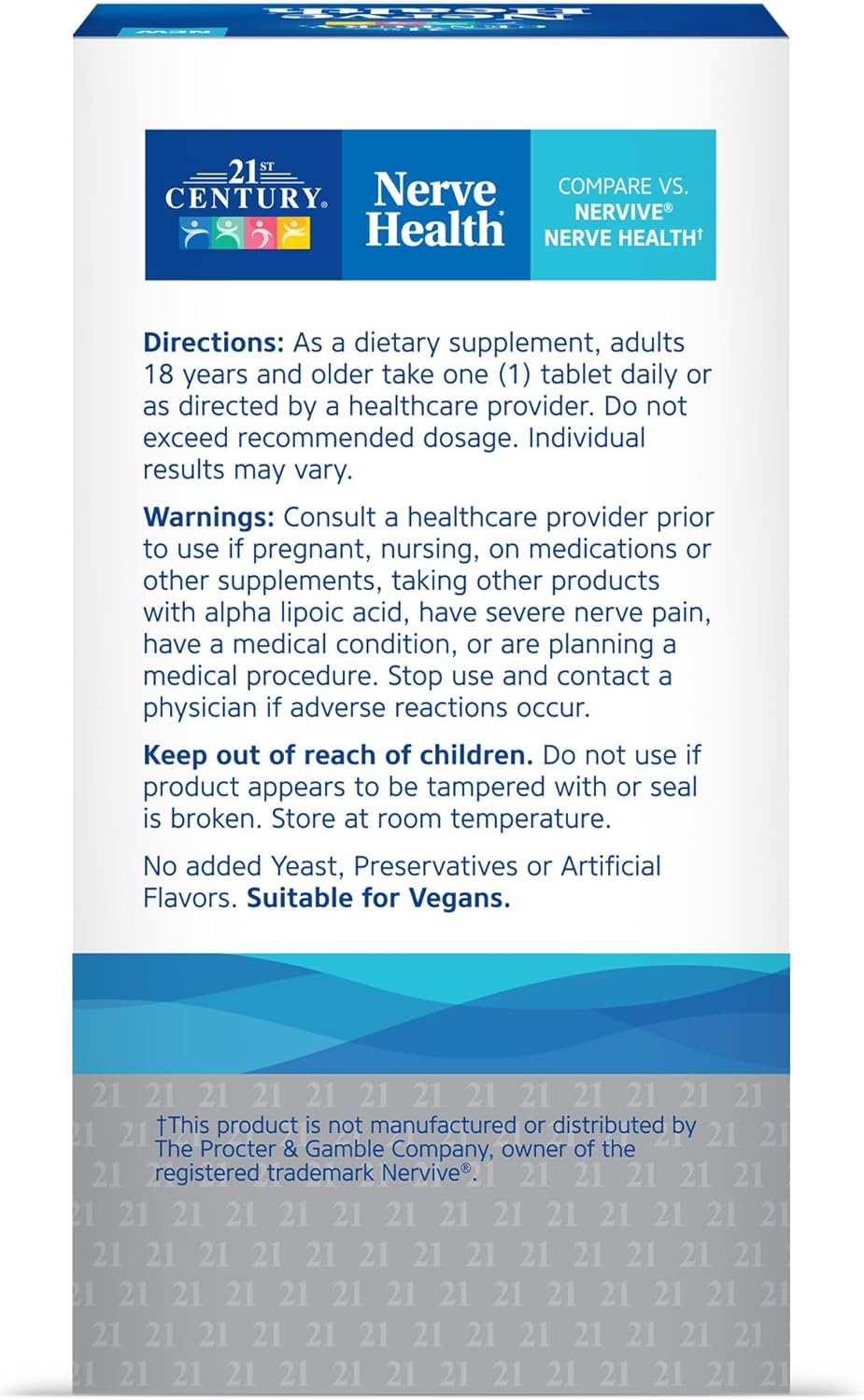 21st Century Nerve Health Tablets, 30 Count