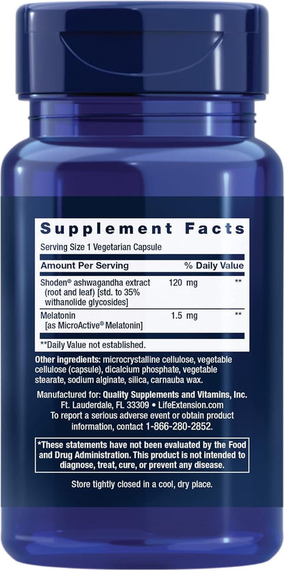 Life Extension Rest & Renew, for a Refreshing & Restorative Night’s Sleep, Gluten-Free, Non-GMO, Vegetarian, 30 Capsules