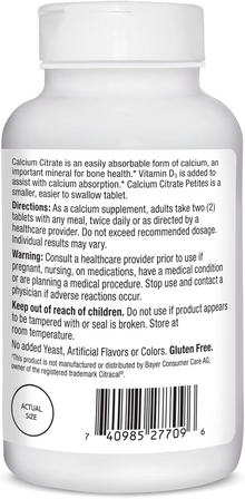 21st Century Calcium Citrate + D3 Petites Coated Tablets 200 21st Century