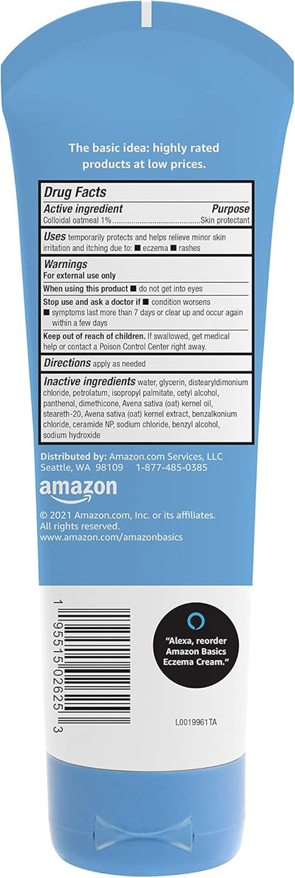 Amazon Basics Eczema Soothing Moisturizing Cream with Colloidal Oatmeal, 7.3 Ounces, 1-Pack (Previously Solimo)