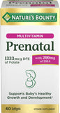 Nature's Bounty Prenatal Multivitamin, with 200mg DHA, 60 Softgels