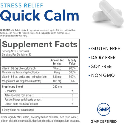 Relacore Quick Calm Mood Support Supplement  – 60 Capsules