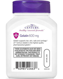 21st Century Gelatin 600mg, 100 Capsules 21st Century