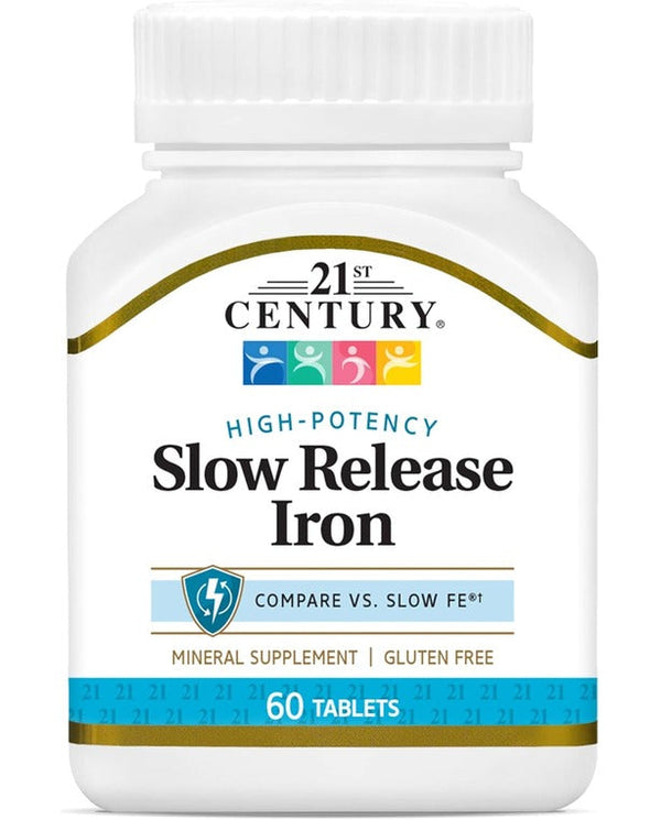 21st Century Slow Release Iron Tablets, 60 Count Vitamins Depots