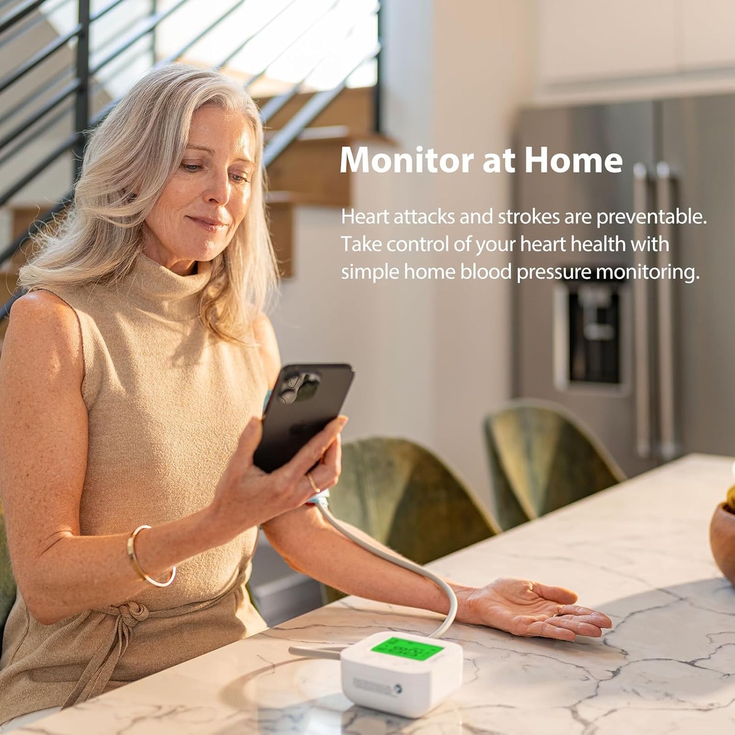iHealth Smart Upper Arm Blood Pressure Monitor with Wide Range Cuff That fits Standard to Large Adult Arms, Bluetooth Compatible for iOS & Android Devices