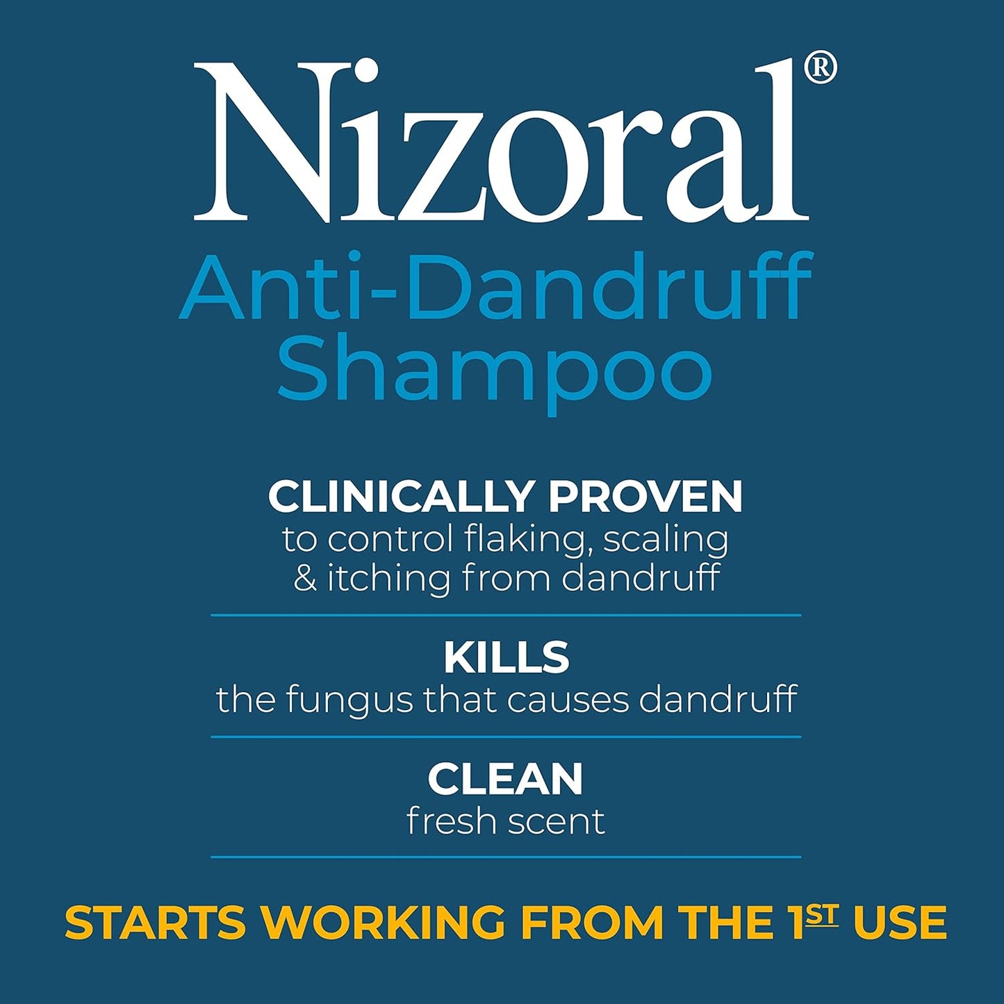 Nizoral Anti-Dandruff Shampoo with 1% Ketoconazole, Fresh Scent,7 Fl Oz