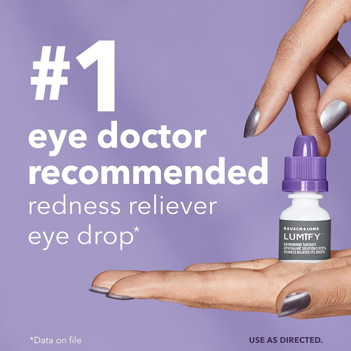 LUMIFY Redness Reliever Eye Drops, For Whiter & Brighter Looking Eyes, 0.08 Fl Oz (2.5 mL)