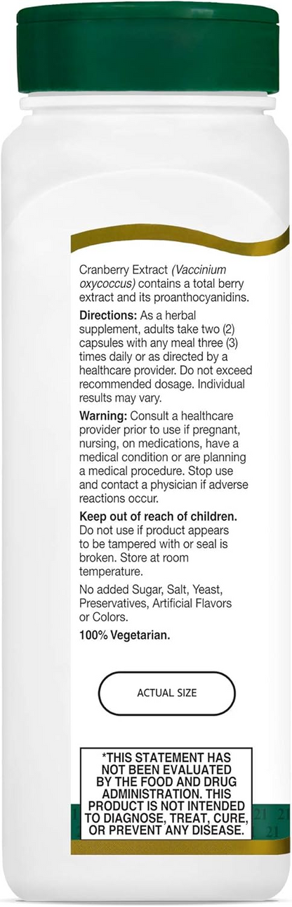 21st Century Healthcare, Inc Cranberry Extract Capsules, 200 Count