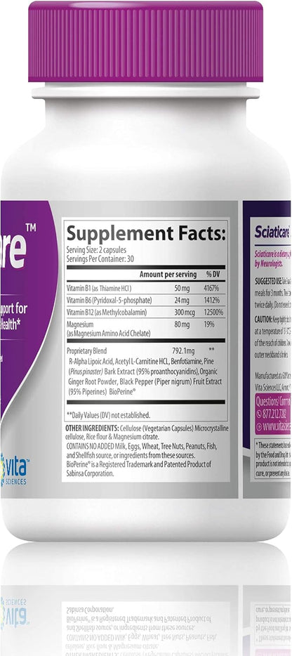 Vita Sciences Sciaticare Nerve Soothing Supplement - 60 capsules