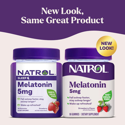 Natrol Melatonin 5 mg, 90 Strawberry-Flavored Gummies