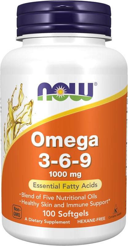 NOW Foods Supplements, Omega 3-6-9 1000 mg, 100 Softgels
