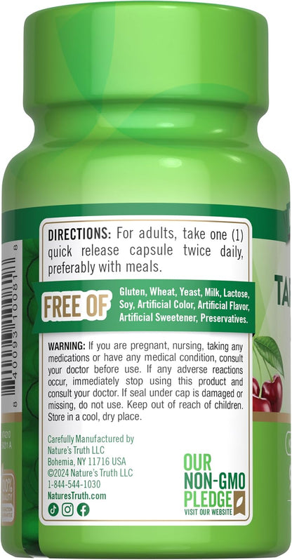 Nature's Truth Tart Cherry Extract Capsules | 1200 mg | 90 Count