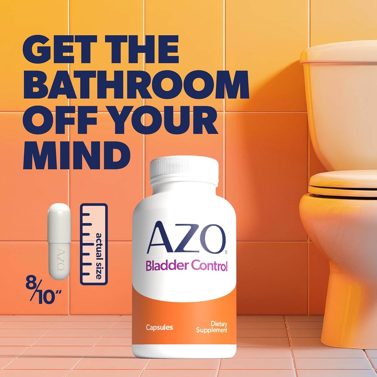 AZO Bladder Control with Go-Less Daily Supplement - 72 Capsules