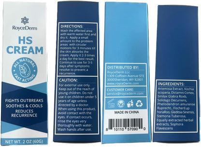 Roycederm Herpes Cream, Relief Cream for Herpes Suffers, Gentle Treatment for Sensitive Skin- 60g