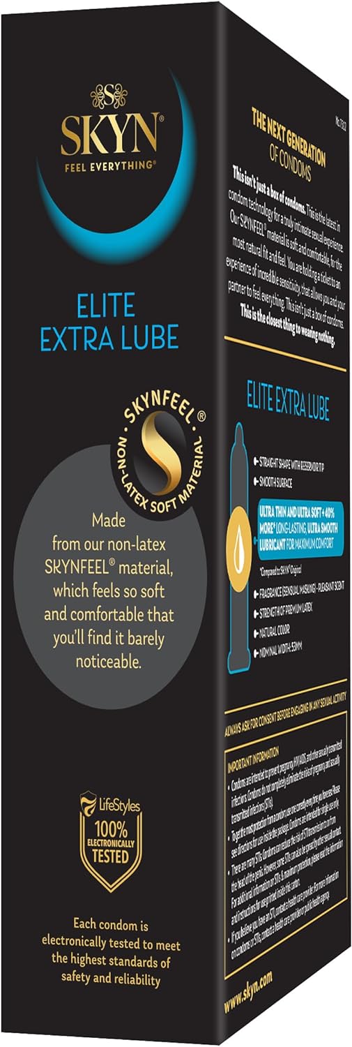 SKYN Elite Extra Lube – Ultra-Thin, Lubricated Latex-Free Condoms