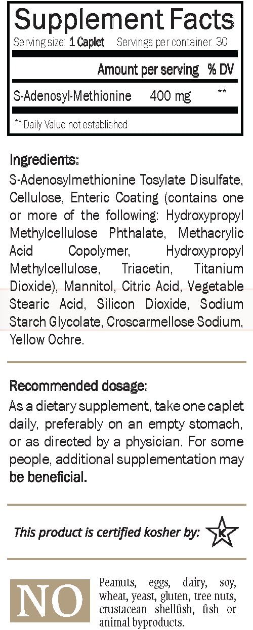 Nature's Trove SAM-e 400mg 30 Enteric Coated Caplets