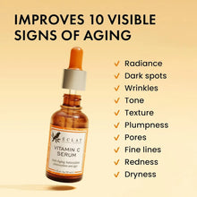 Eclat Vitamin C Face Serum - Hyaluronic Acid, Retinol, & Vit E - Anti Aging Facial Brightening Serum for Skin Care - Timeless Pure Vitamin C Serum for Face Dark Spots, Vit C Serum Oil, Face Serum for Women Vitamins Depots