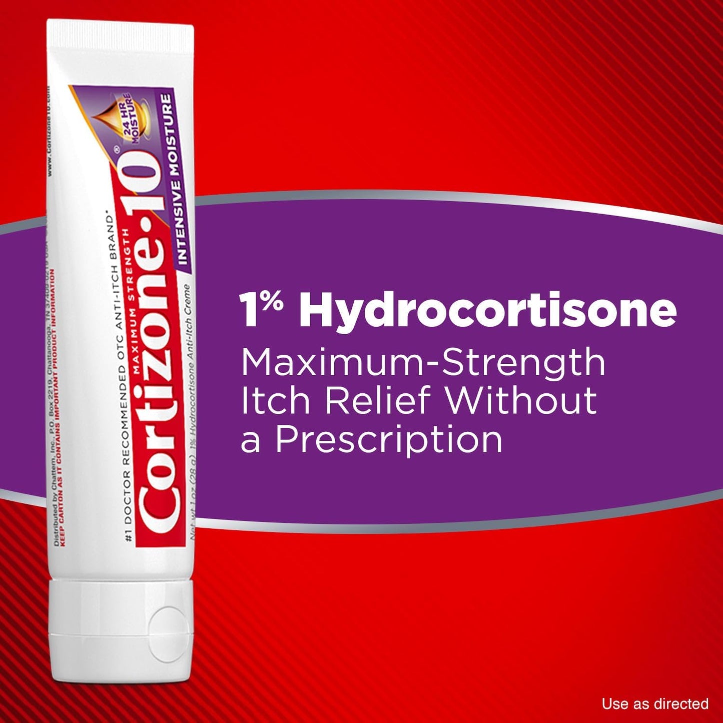 Cortizone 10 Maximum Strength Intensive Moisture Anti-Itch Cream, 1% Hydrocortisone, 1 oz