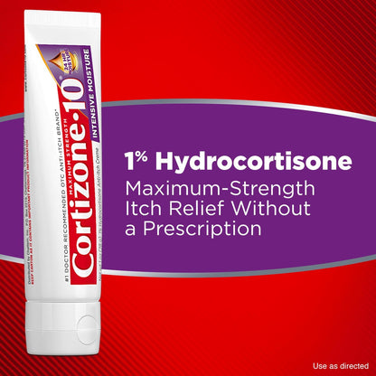 Cortizone 10 Maximum Strength Intensive Moisture Anti-Itch Cream, 1% Hydrocortisone, 1 oz