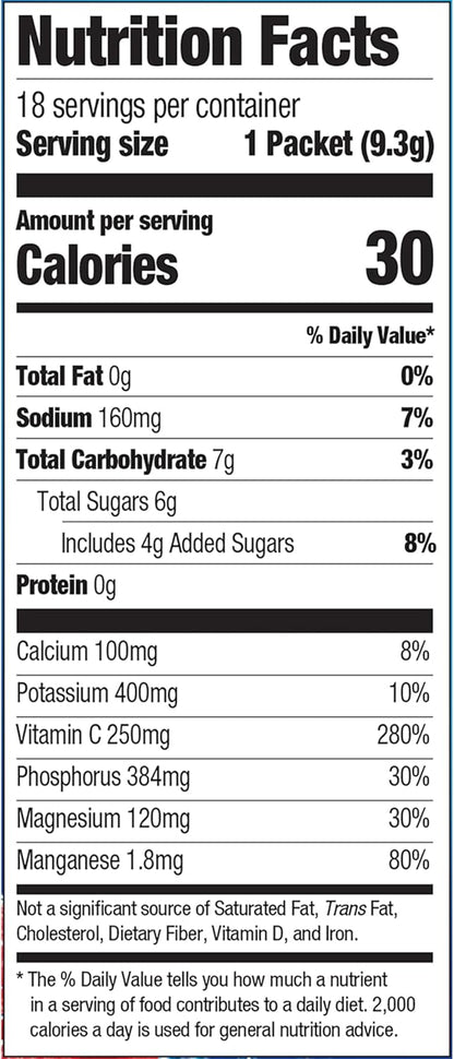 Emergen-C Hydration+ Sports Drink Mix With Vitamin C (18 Count, Raspberry Flavor), Electrolyte Replenishment, 0.33 Ounce Powder Packets Emergen-C