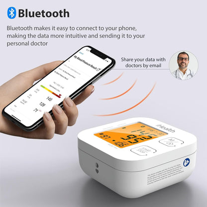 iHealth Smart Upper Arm Blood Pressure Monitor with Wide Range Cuff That fits Standard to Large Adult Arms, Bluetooth Compatible for iOS & Android Devices