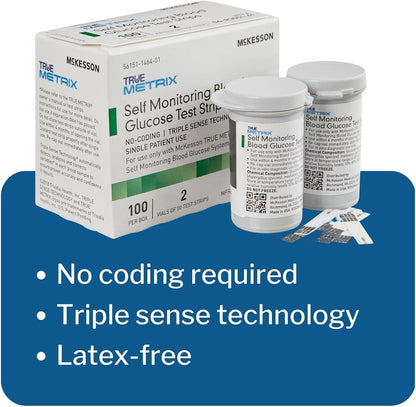 McKesson TRUE METRIX Self-Monitoring Blood Glucose Test Strips, 50 Strips, 1 Pack