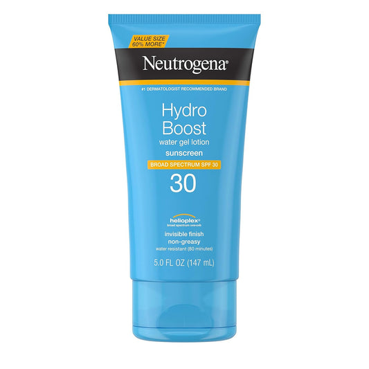 Neutrogena Hydro Boost Moisturizing Water Gel Sunscreen Lotion with Broad Spectrum SPF 50, Oil-Free, 3 fl. oz