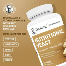 Dr. Berg Nutritional Yeast Tablets – Natural B12 Added – Organic Vanilla Flavor - 270 Vegan Tablets Dr. Berg Nutritionals