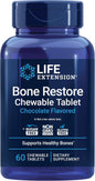 Life Extension Bone Restore, Calcium Supplement, Chocolate Flavored - 60 Tablets