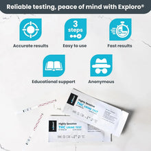 Exploro Highly Sensitive at Home Marijuana Drug Test Kit, THC Drug Test Kit Marijuana/Weed, THC Drug Test Urine, Easy Home Drug Test Marijuana/THC Substance Abuse, 15 THC Test Strips/Sticks, 50 ng/ml Exploro