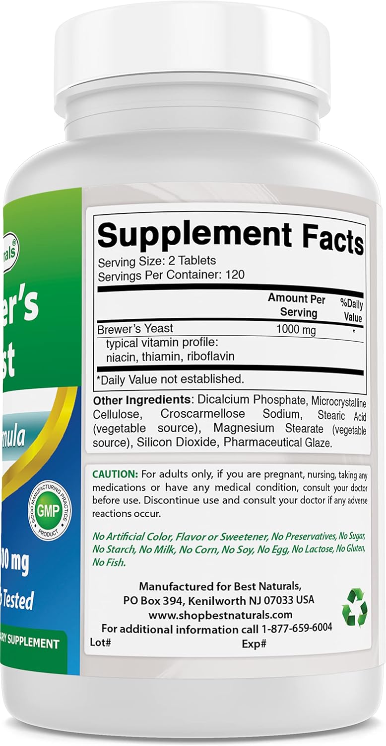Best Naturals Brewers Yeast 500mg 240 Tablets