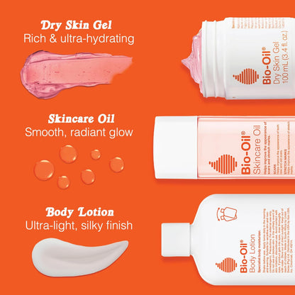 Bio-Oil Skincare Oil with Vitamin E, Serum for Scars and Stretchmarks, Face and Body Moisturizer for Sensitive Dry Skin