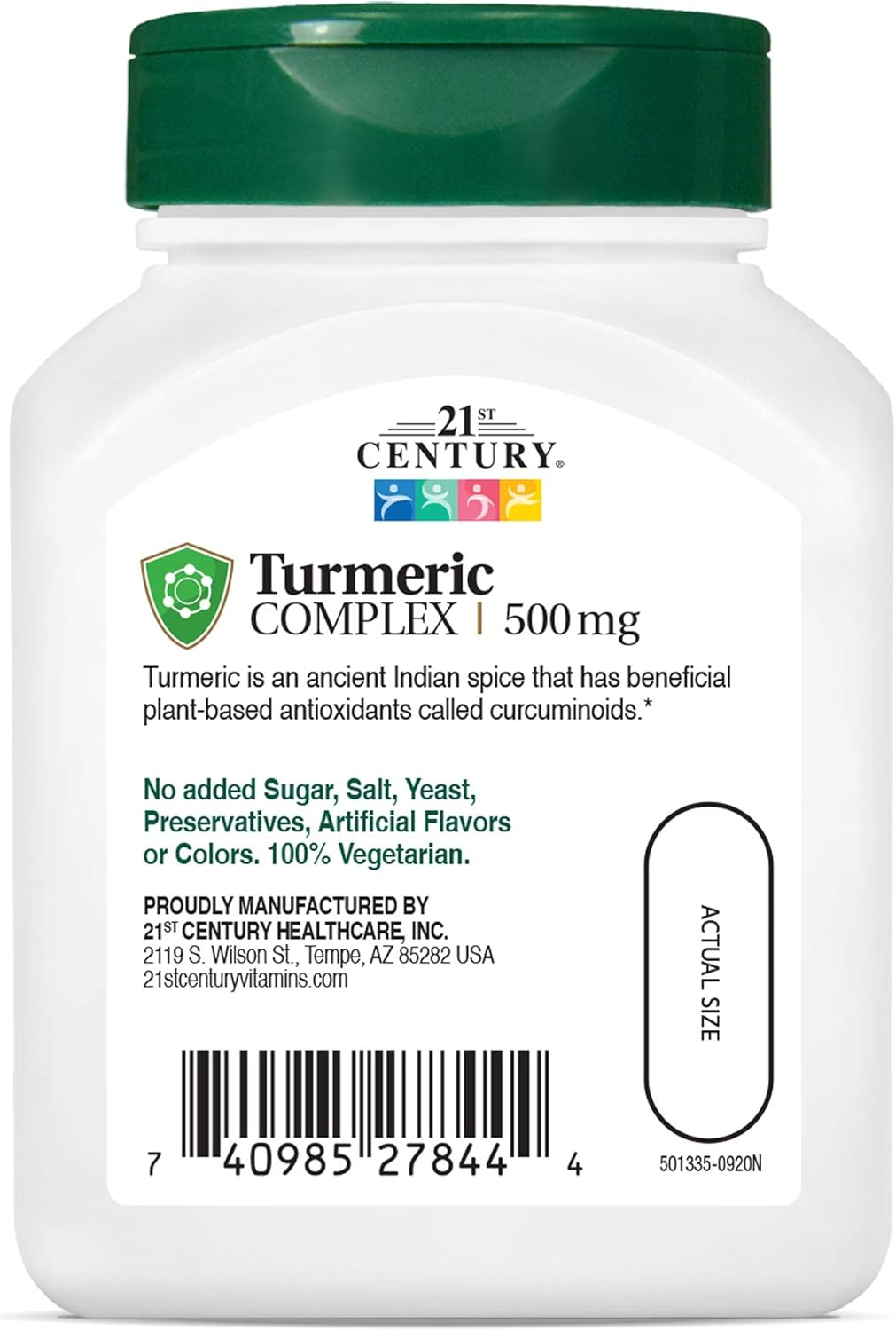 21st Century Turmeric Complex Vegetarian Capsules, 60 Count