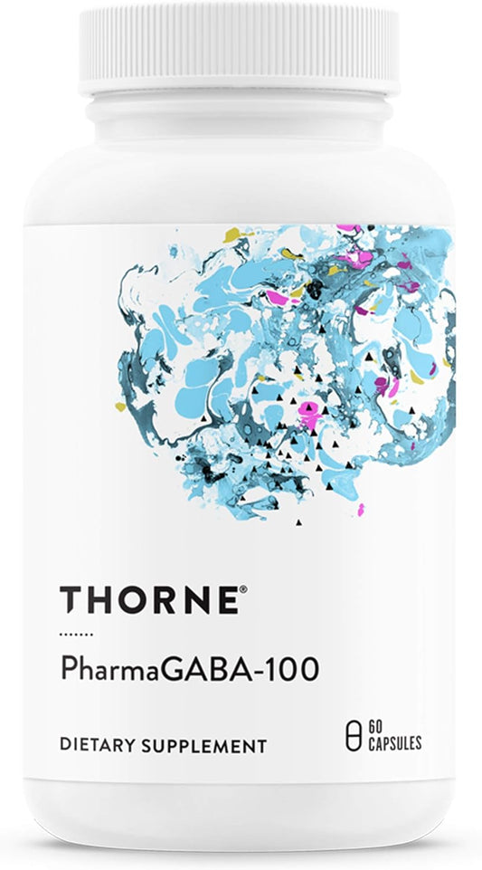 THORNE PharmaGABA-100, 60 Capsules