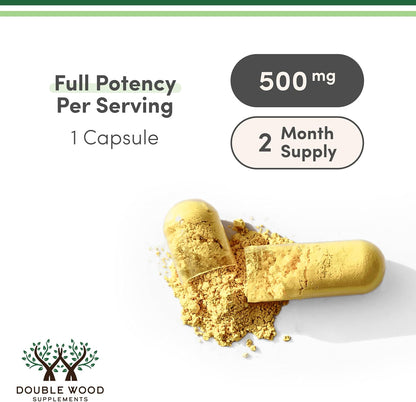 Double Wood Berberine Supplement 500mg, 60 Capsules