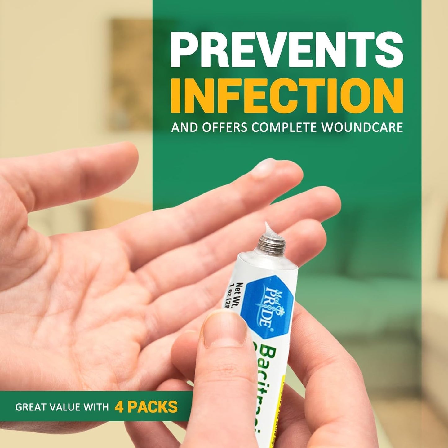 MED PRIDE Bacitracin Zinc Ointment | 1 Oz Tube
