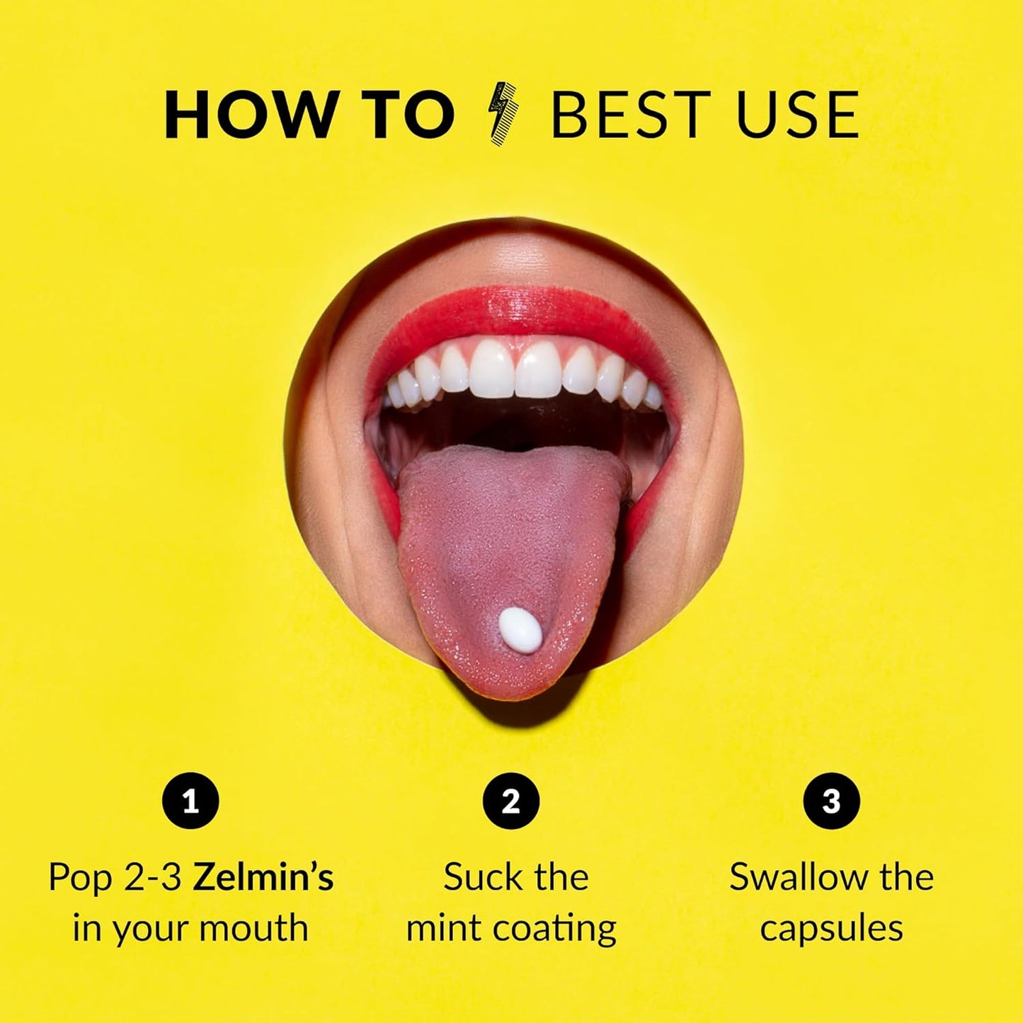 Zelmin's Minty Mouth Breath Freshener - (3 Pack) Long Lasting Bad Breath Treatment For Adults That Works With Your Gut - Bad Breath Pills Are Alcohol