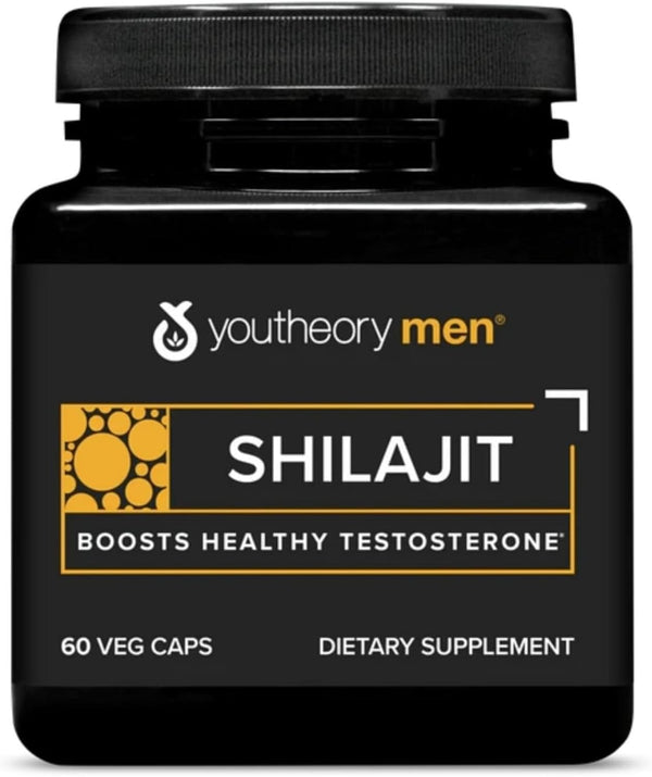 Youtheory Men's Shilajit - 250 mg 60 Veg Capsules Youtheory