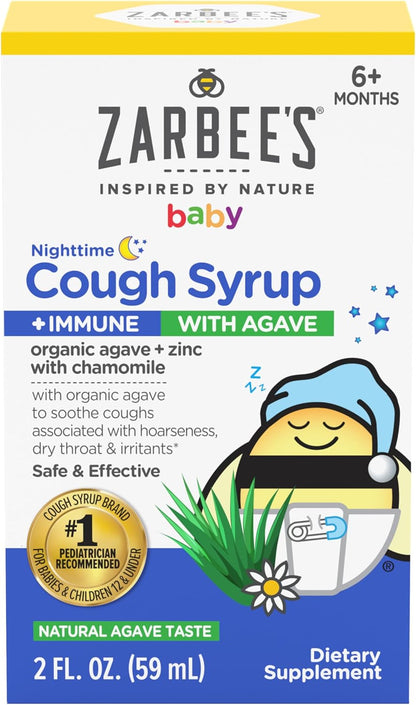 Zarbee's Baby Nighttime Cough Syrup + Immune, 2 fl oz