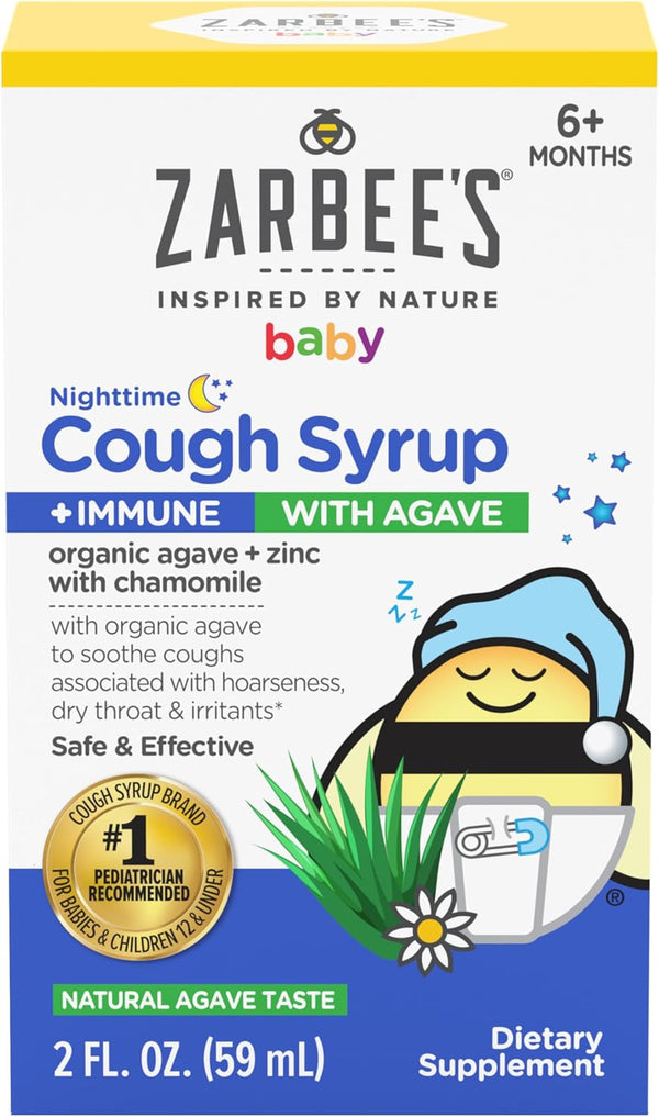Zarbee's Baby Nighttime Cough Syrup + Immune, 2 fl oz Zarbee